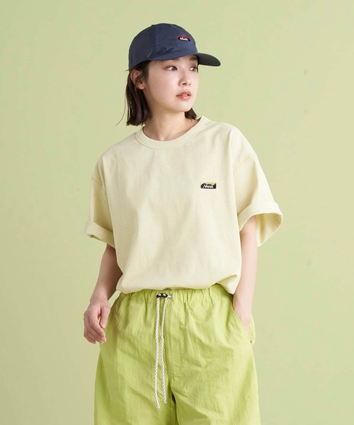 NANGA（ナンガ）の「ECO HYBRID BOX LOGO EMBROIDERY TEE / エコハイブリッド ボックスロゴ エンブロイダリー ティー（Tシャツ/カットソー・メンズ・ブラック/ホワイト/ライトグレー/イエロー/サーモンピンク・XL/L/M/S）」の4枚目の写真