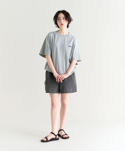 NANGA（ナンガ）の「ECO HYBRID BOX LOGO EMBROIDERY TEE / エコハイブリッド ボックスロゴ エンブロイダリー ティー（Tシャツ/カットソー・メンズ・ブラック/ホワイト/ライトグレー/イエロー/サーモンピンク・XL/L/M/S）」の9枚目の写真