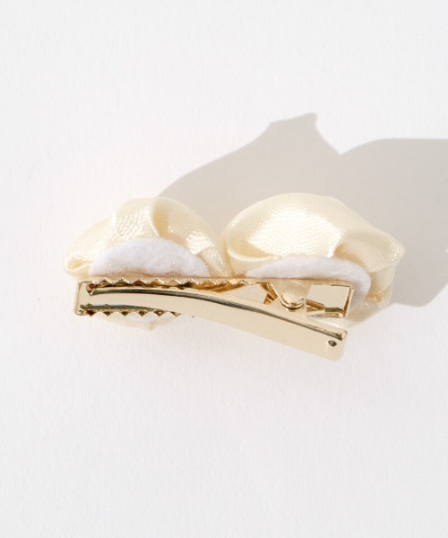 flower（フラワー）の「ロージークリップ（バレッタ/ヘアクリップ・レディース・ブラック/アイボリー・FREE）」の5枚目の写真