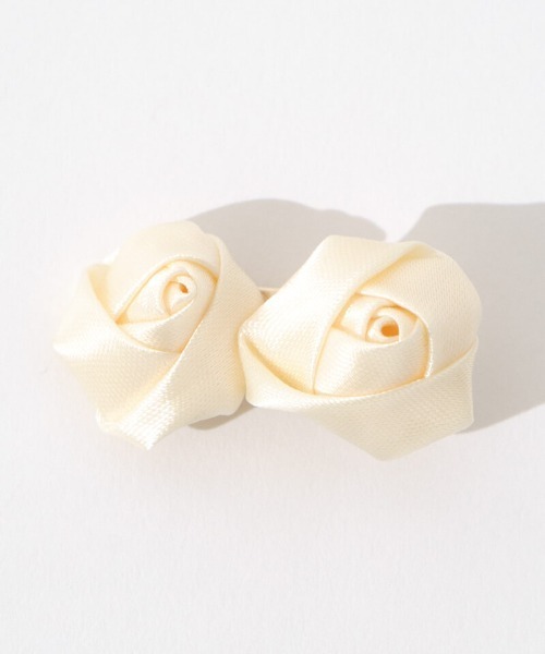 flower（フラワー）の「ロージークリップ（バレッタ/ヘアクリップ・レディース・ブラック/アイボリー・FREE）」の9枚目の写真