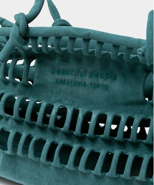beautiful people（ビューティフルピープル）の「konbu knit shopping busket bag（かごバッグ・レディース・ダークグレー/イエロー/ダークグリーン/ブルー・FREE）」の10枚目の写真