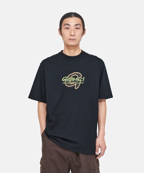 Gramicci（グラミチ）の「GRAMICCI/グラミチ PIXEL G TEE | ピクセルG Tシャツ（Tシャツ/カットソー・メンズ・ベージュ系その他/ホワイト/ブラック系その他・XL/M/S/L/XXL）」の2枚目の写真