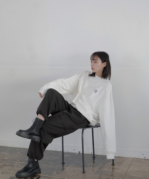 LIAN（リアン）の「ベネシャンカーゴパンツ（カーゴパンツ・レディース・チャコールグレー/ブラック/ピンク/アイボリー・FREE）」の6枚目の写真