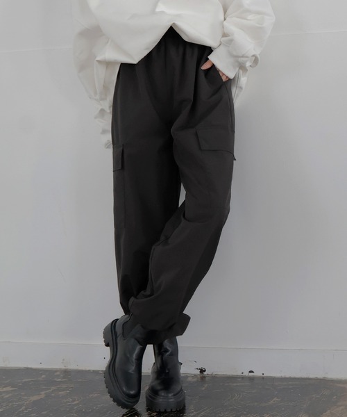 LIAN（リアン）の「ベネシャンカーゴパンツ（カーゴパンツ・レディース・チャコールグレー/ブラック/ピンク/アイボリー・FREE）」の7枚目の写真