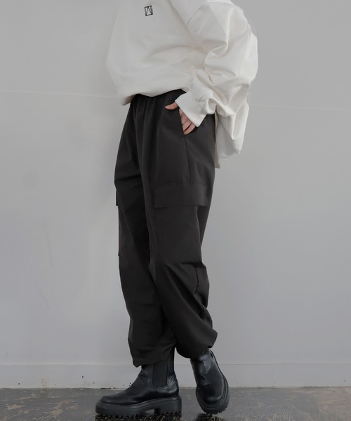 LIAN（リアン）の「ベネシャンカーゴパンツ（カーゴパンツ・レディース・チャコールグレー/ブラック/ピンク/アイボリー・FREE）」の9枚目の写真