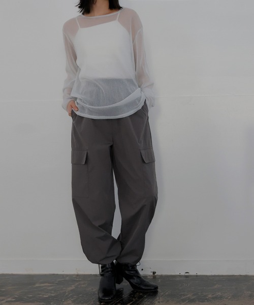 LIAN（リアン）の「ベネシャンカーゴパンツ（カーゴパンツ・レディース・チャコールグレー/ブラック/ピンク/アイボリー・FREE）」の10枚目の写真