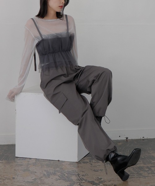 LIAN（リアン）の「ベネシャンカーゴパンツ（カーゴパンツ・レディース・チャコールグレー/ブラック/ピンク/アイボリー・FREE）」の16枚目の写真