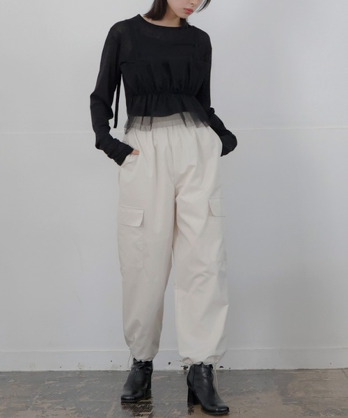 LIAN（リアン）の「ベネシャンカーゴパンツ（カーゴパンツ・レディース・チャコールグレー/ブラック/ピンク/アイボリー・FREE）」の21枚目の写真