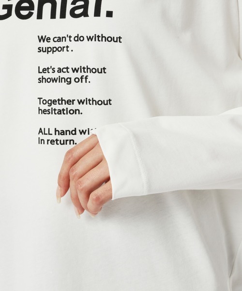 BARNYARDSTORM（バンヤードストーム）の「BARNYARDSTORM / ＧＥＮＩＡＬロンＴ（Tシャツ/カットソー・レディース・ホワイト/チャコール・S/M）」の8枚目の写真