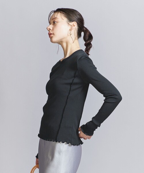 【新品】beauty&youth メローステッチ クルーネック カットソー BEAUTY&YOUTH UNITED ARROWS（ビューティーアンドユース