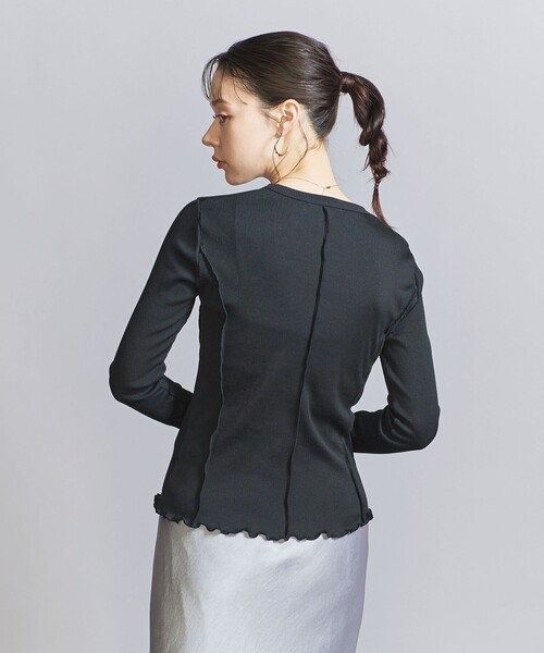 【新品】beauty&youth メローステッチ クルーネック カットソー BEAUTY&YOUTH UNITED ARROWS（ビューティーアンドユース