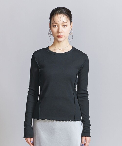 【新品】beauty&youth メローステッチ クルーネック カットソー BEAUTY&YOUTH UNITED ARROWS（ビューティーアンドユース