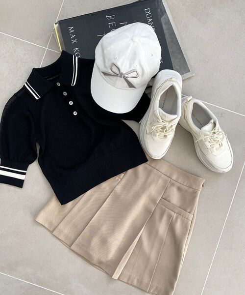 MAJESTIC LEGON(マジェスティックレゴン)の「リボンモチーフCAP(キャップ・レディース・オフホワイト/ピンク/ネイビー・FREE)」の16枚目の写真