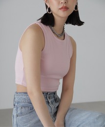 FREE'S MART | カップ付きアメスリショート丈タンクトップ(カップ取り外し可)(タンクトップ)