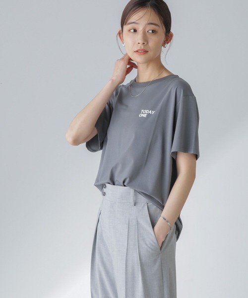 Odub（オーダブ）の「Odub/別注 プリントTシャツ（Tシャツ/カットソー・レディース・ホワイト/ブラウン/チャコール・FREE）」の3枚目の写真