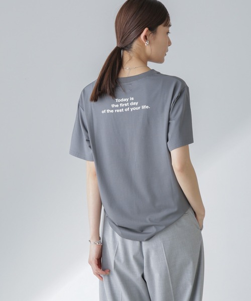 Odub（オーダブ）の「Odub/別注 プリントTシャツ（Tシャツ/カットソー・レディース・ホワイト/ブラウン/チャコール・FREE）」の5枚目の写真