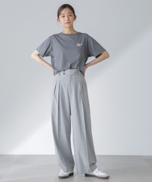 Odub（オーダブ）の「Odub/別注 プリントTシャツ（Tシャツ/カットソー・レディース・ホワイト/ブラウン/チャコール・FREE）」の6枚目の写真