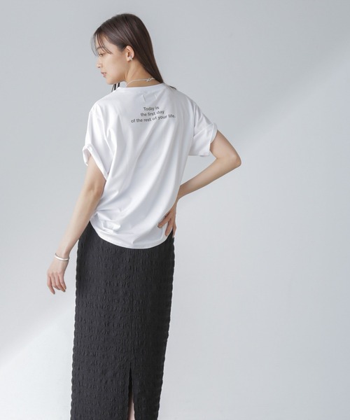 Odub（オーダブ）の「Odub/別注 プリントTシャツ（Tシャツ/カットソー・レディース・ホワイト/ブラウン/チャコール・FREE）」の13枚目の写真