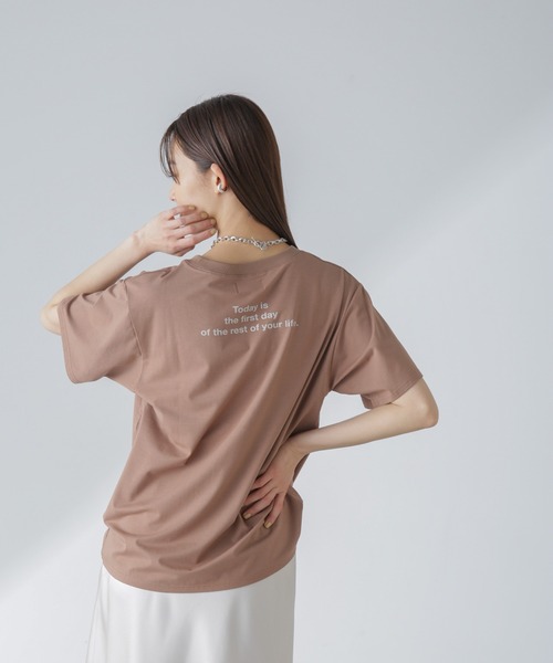 Odub（オーダブ）の「Odub/別注 プリントTシャツ（Tシャツ/カットソー・レディース・ホワイト/ブラウン/チャコール・FREE）」の15枚目の写真