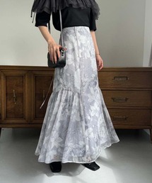 one after another NICE CLAUP | SMサイズ展開/水彩花マーメイドスカート【WEB限定商品】(スカート)