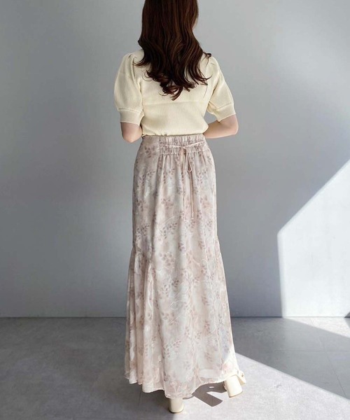 one after another NICE CLAUP(ワンアフターアナザーナイスクラップ)の「SMサイズ展開/水彩花マーメイドスカート【WEB限定商品】(スカート・レディース・ベージュ系その他/グレー系その他/ピンク系その他・SMALL/MEDIUM)」の16枚目の写真