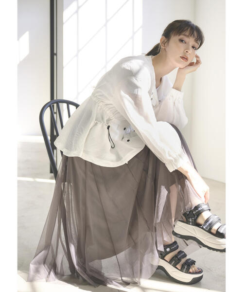 JILL by JILL STUART(ジルバイジルスチュアート)の「◇ウエストロゴチュールスカート(スカート・レディース・ホワイト/ピンク/グレー系その他・FREE)」の16枚目の写真