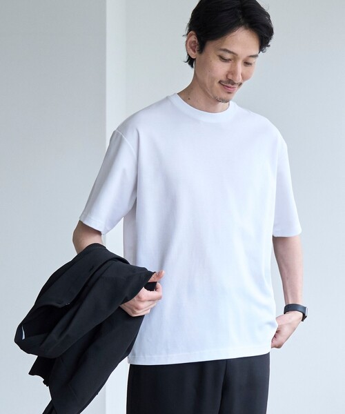 coen(コーエン)の「【RONEL】PLATINGワイドクルーネックTシャツ(Tシャツ/カットソー・メンズ・ブラック/ホワイト/ライトグレー/ネイビー・S/M/L/XL)」の2枚目の写真