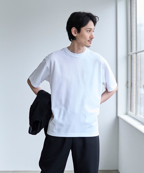 coen(コーエン)の「【RONEL】PLATINGワイドクルーネックTシャツ(Tシャツ/カットソー・メンズ・ブラック/ホワイト/ライトグレー/ネイビー・S/M/L/XL)」の9枚目の写真