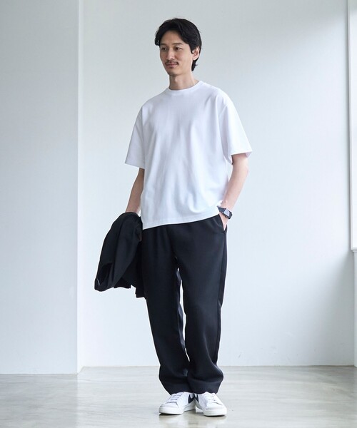 coen(コーエン)の「【RONEL】PLATINGワイドクルーネックTシャツ(Tシャツ/カットソー・メンズ・ブラック/ホワイト/ライトグレー/ネイビー・S/M/L/XL)」の10枚目の写真