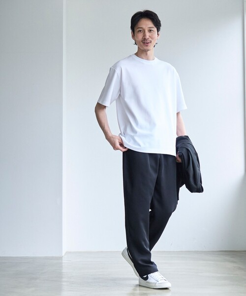 coen(コーエン)の「【RONEL】PLATINGワイドクルーネックTシャツ(Tシャツ/カットソー・メンズ・ブラック/ホワイト/ライトグレー/ネイビー・S/M/L/XL)」の12枚目の写真
