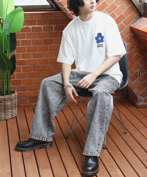 8(eight)(エイト)の「フラワーサガラ刺繍Tシャツ(Tシャツ/カットソー・メンズ・ミント/ブラック/オフホワイト・MEDIUM/LARGE)」の8枚目の写真