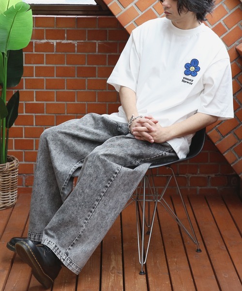 8(eight)(エイト)の「フラワーサガラ刺繍Tシャツ(Tシャツ/カットソー・メンズ・ミント/ブラック/オフホワイト・MEDIUM/LARGE)」の11枚目の写真