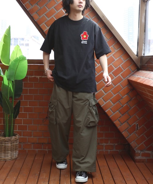 8(eight)(エイト)の「フラワーサガラ刺繍Tシャツ(Tシャツ/カットソー・メンズ・ミント/ブラック/オフホワイト・MEDIUM/LARGE)」の17枚目の写真