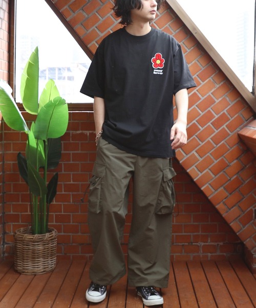 8(eight)(エイト)の「フラワーサガラ刺繍Tシャツ(Tシャツ/カットソー・メンズ・ミント/ブラック/オフホワイト・MEDIUM/LARGE)」の19枚目の写真