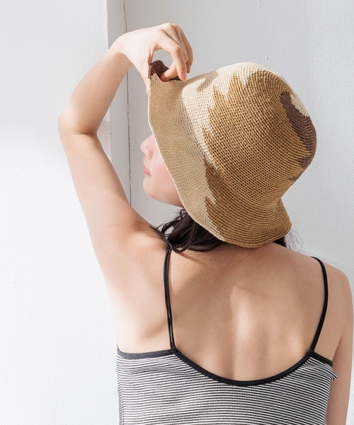 LOWRYS FARM（ローリーズファーム）の「ペーパーガラＨＡＴ　994075（ハット・レディース・ブラウン/ベージュ・FREE）」の2枚目の写真