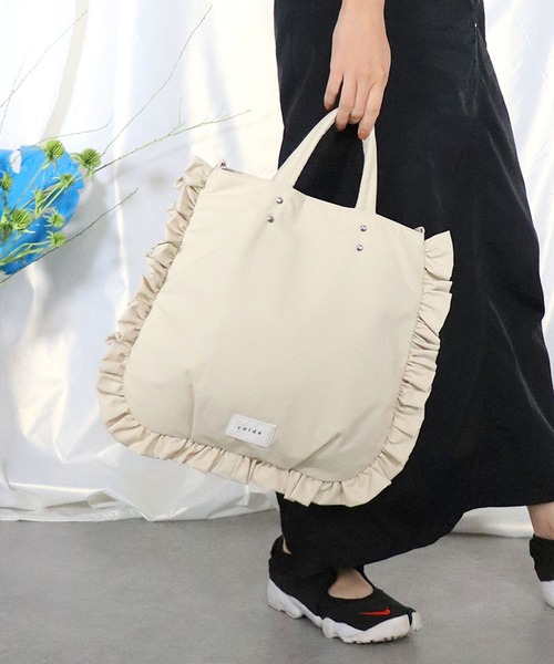 COLDE (コルデ)の「【COLDE】フリルデザイン2WAYトートバッグ ショルダーバッグ 3241-505-1(ショルダーバッグ・レディース・オリーブ/アイボリー/ブラック・FREE)」の12枚目の写真