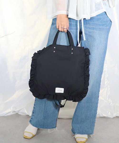 COLDE (コルデ)の「【COLDE】フリルデザイン2WAYトートバッグ ショルダーバッグ 3241-505-1(ショルダーバッグ・レディース・オリーブ/アイボリー/ブラック・FREE)」の15枚目の写真
