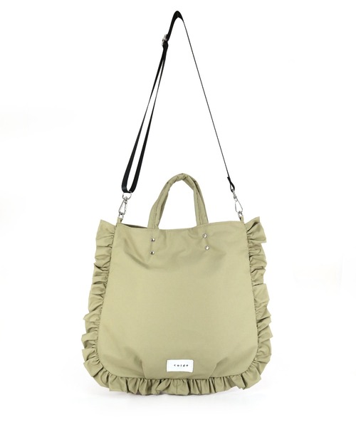 COLDE (コルデ)の「【COLDE】フリルデザイン2WAYトートバッグ ショルダーバッグ 3241-505-1(ショルダーバッグ・レディース・オリーブ/アイボリー/ブラック・FREE)」の10枚目の写真