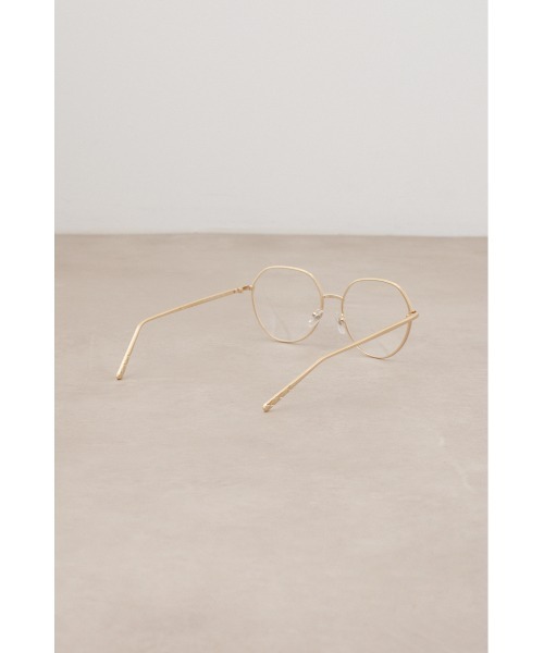 AZUL by moussy（アズールバイマウジー）の「メタルポリゴンシェイプアイウェア（メガネ・メンズ・ゴールド/シルバー・FREE）」の7枚目の写真