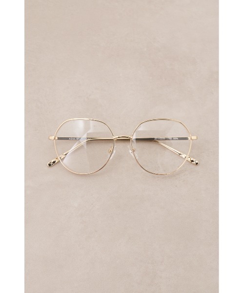 AZUL by moussy（アズールバイマウジー）の「メタルポリゴンシェイプアイウェア（メガネ・メンズ・ゴールド/シルバー・FREE）」の6枚目の写真