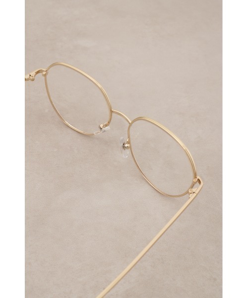 AZUL by moussy（アズールバイマウジー）の「メタルポリゴンシェイプアイウェア（メガネ・メンズ・ゴールド/シルバー・FREE）」の4枚目の写真