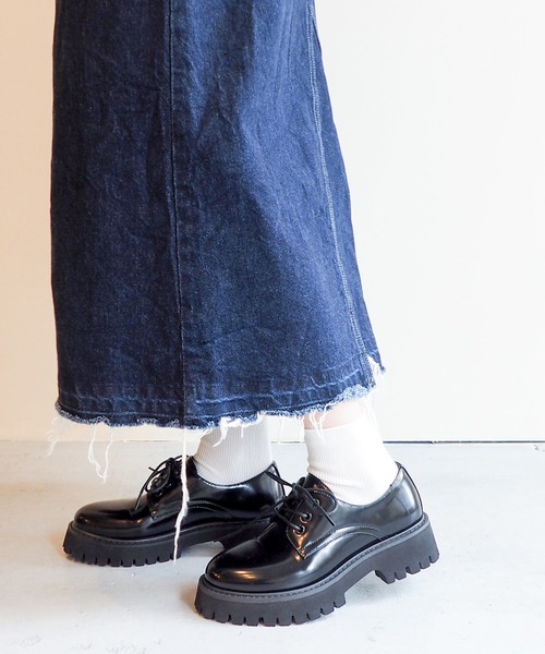 byあしながおじさん（バイアシナガオジサン）の「晴雨兼用│レースアップシューズ　8710575（レインシューズ・レディース・ピンクベージュ/クリアブラック・LL/S/M/L）」の8枚目の写真