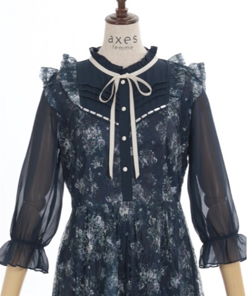 axes femme（アクシーズファム）の「ブーケレースワンピース