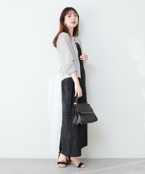 natural couture(ナチュラルクチュール)の「ラメシアークルーネックカーディガン(カーディガン/ボレロ・レディース・ブルー/オフホワイト/ブラック/ライトグレー/ラベンダー・FREE)」の21枚目の写真