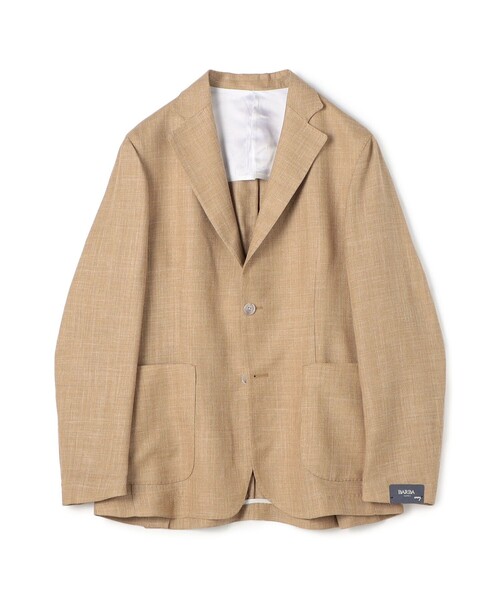 BARBA(バルバ)の「BARBA EASY J1ウールシルクリネン シングルブレステッド2Bジャケット(テーラードジャケット・メンズ・グリーン/ネイビー/オレンジ・50/48/46)」の3枚目の写真