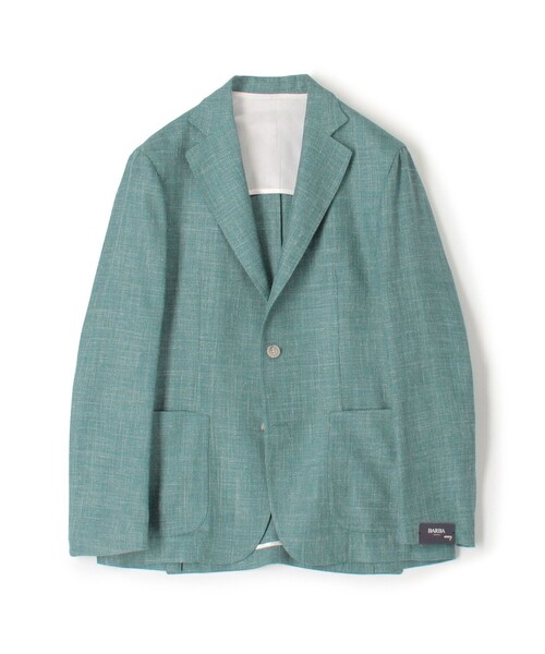 BARBA(バルバ)の「BARBA EASY J1ウールシルクリネン シングルブレステッド2Bジャケット(テーラードジャケット・メンズ・グリーン/ネイビー/オレンジ・50/48/46)」の2枚目の写真