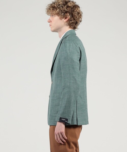 BARBA(バルバ)の「BARBA EASY J1ウールシルクリネン シングルブレステッド2Bジャケット(テーラードジャケット・メンズ・グリーン/ネイビー/オレンジ・50/48/46)」の6枚目の写真