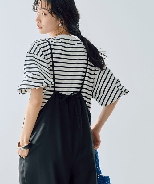 coen（コーエン）の「USAコットンボリュームスリーブカットソー（Tシャツ/カットソー・レディース・その他2/その他1/ダークグレー/オフホワイト/ブラック・M/L）」の17枚目の写真