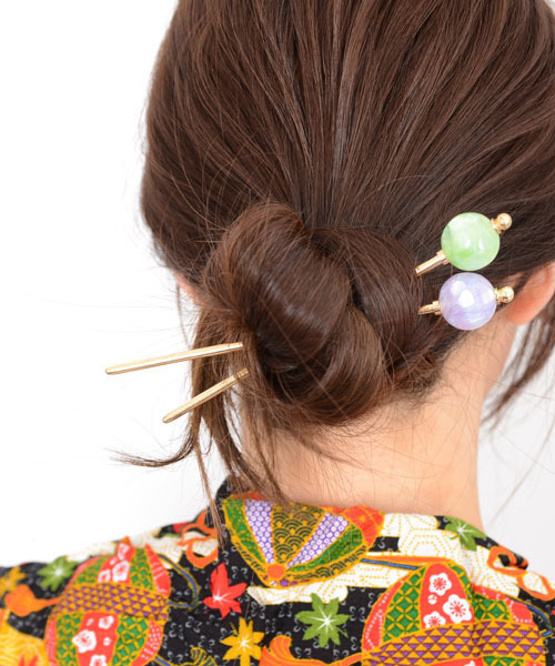 Mayree(メイリー)の「【float】ラメ ハート フレーク入り 玉かんざし/ヘアスティック【9色展開/着物/浴衣】(その他ヘアアクセサリー・レディース・レッド系/ホワイト系/ピンク系/グリーン系/ベージュ系/パープル系/グレー系/ブルー系/ブラック系・FREE)」の14枚目の写真