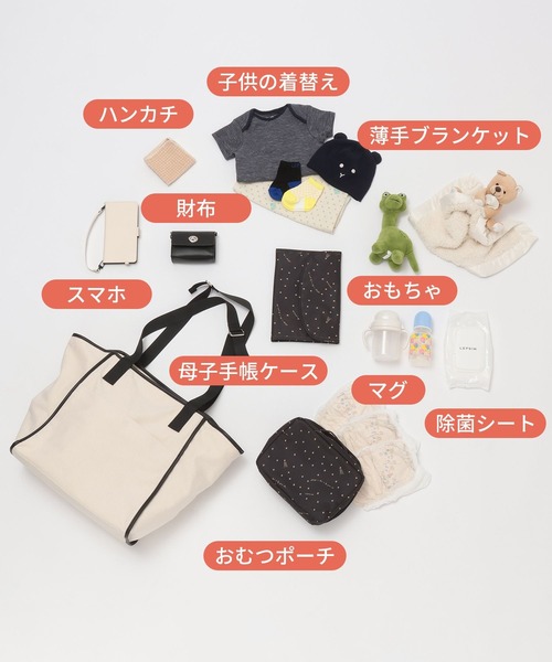 LEPSIM(レプシィム)の「【パパママ使える】アソートTOTE 110879(マザーズバッグ・レディース・ブラック/アイボリー/ブラック系その他・ONE SIZE)」の21枚目の写真